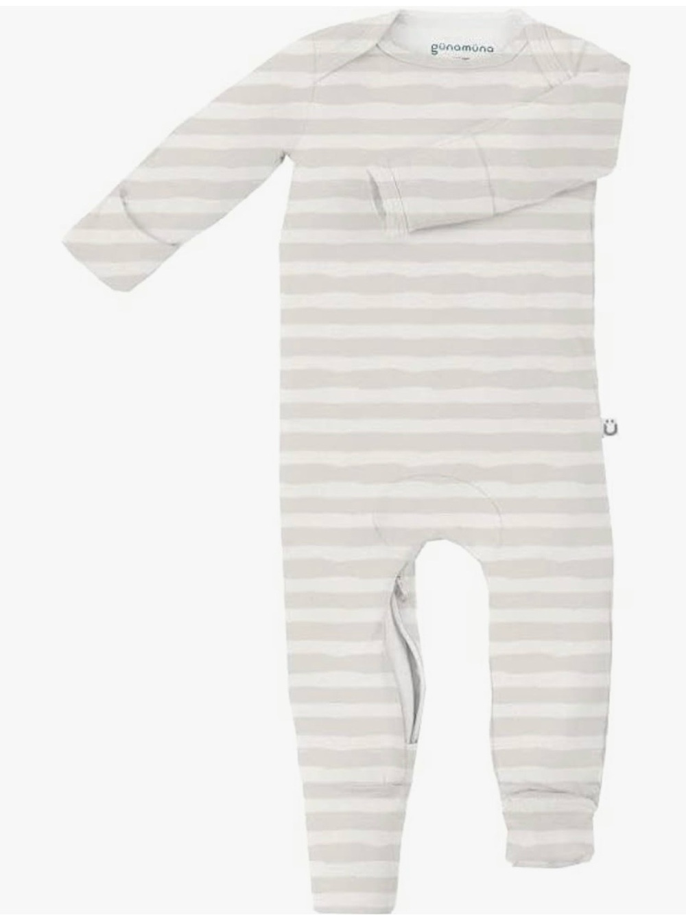 Gunamuna Bamboo Convertible Baby Pajama Footie/Romper 9-12 months NWT